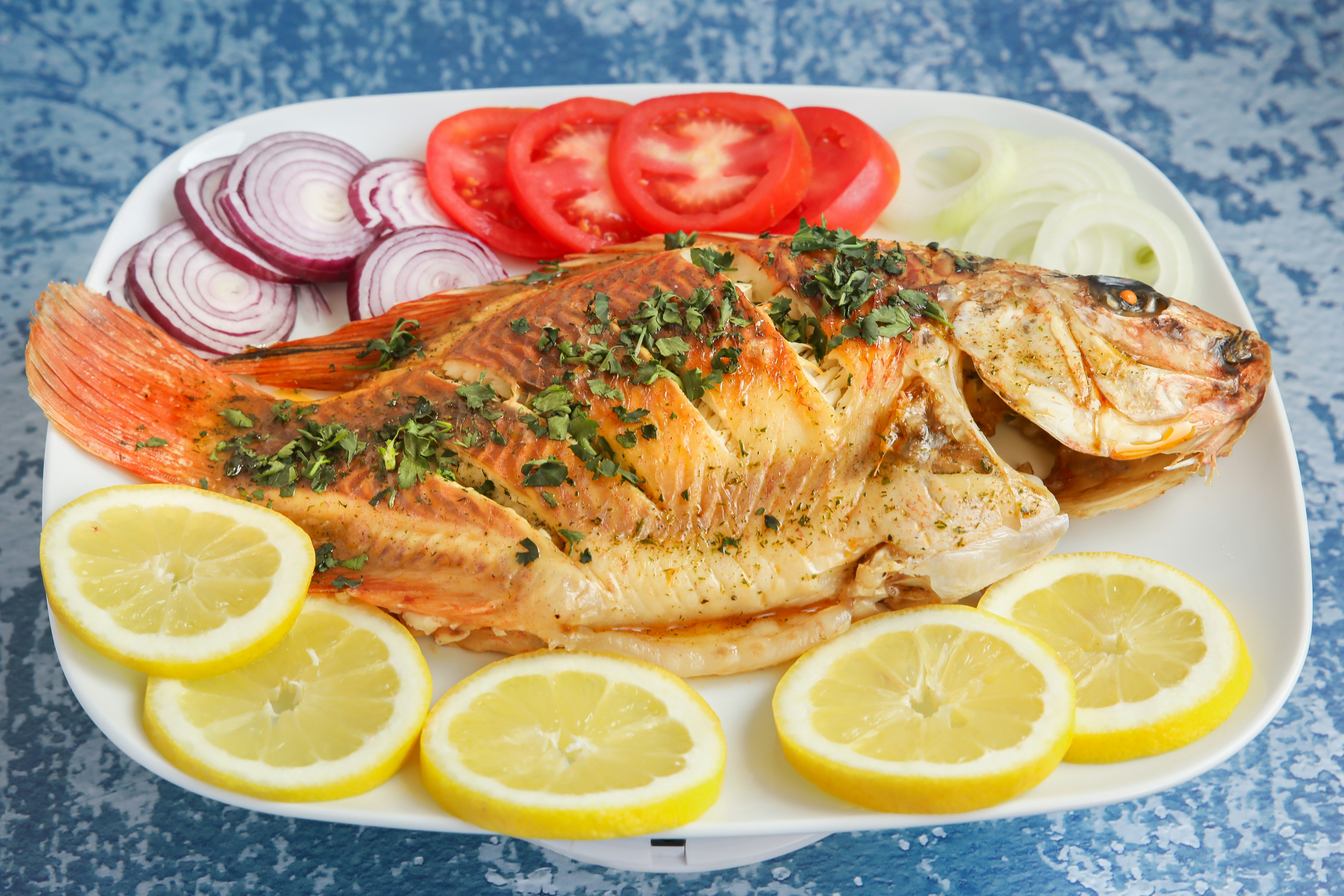 Pargo rojo frito